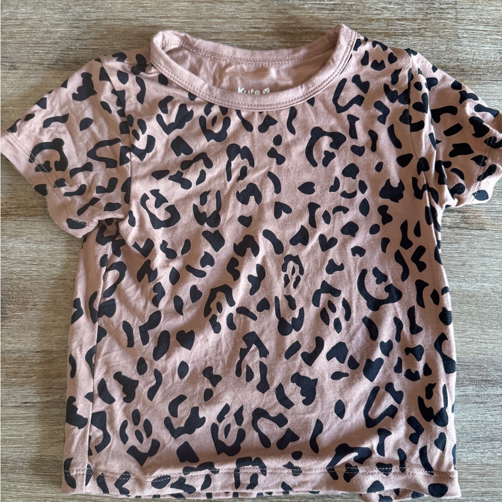 Kyte Baby Bamboo Short Sleeve Leopard Print Tee